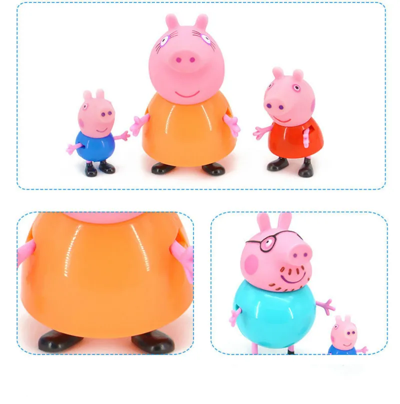 Peppa pig Джордж морская свинка Семейный пакет папа мама фигурка оригинальный Pelucia
