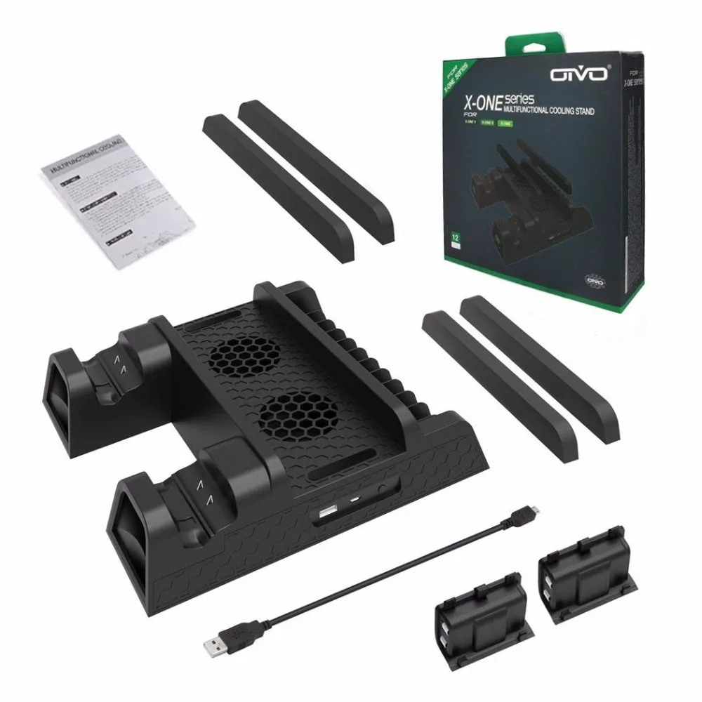 Вертикальная охлаждающая подставка для Xbox ONE/One S/One X охлаждающий вентилятор с 2