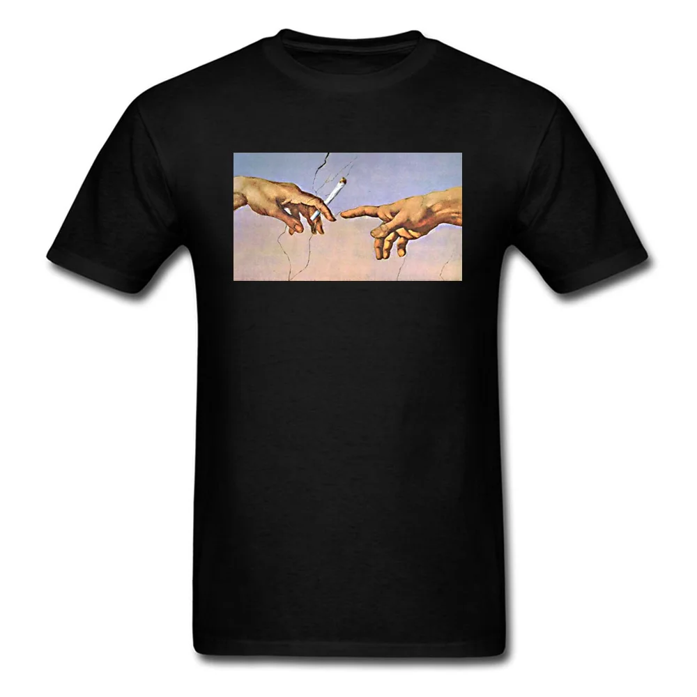Swag Мужская футболка микеланжело рисунок не курить футболки для мужчин s 100% хлопок