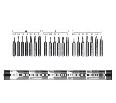 Xiaomi Wowstick 1FS 1F+ 1F Pro Мини литиевая электрическая отвертка корпус из сплава 3 светодиодный светильник Аккумуляторный аккумулятор с 56 бит - Цвет: X1 Screwdriver