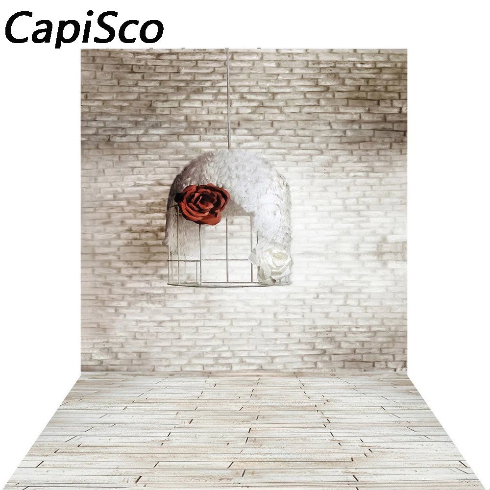 Фон для свадебной фотосъемки с изображением розы цветов кирпичного пола|backgrounds for