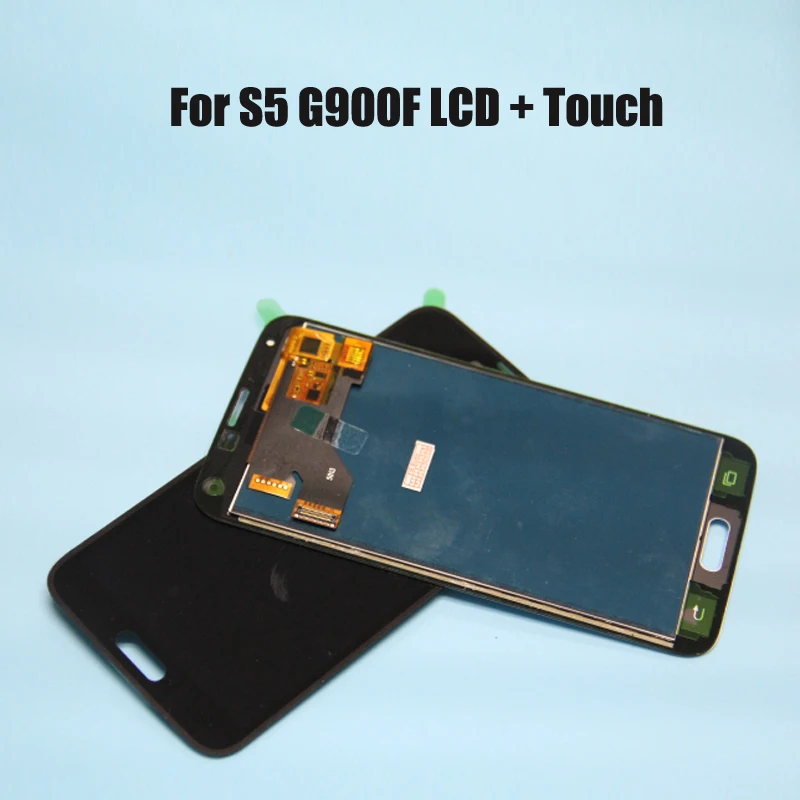 ЖК дисплей для Samsung Galaxy S5 G900F G900 с сенсорным экраном дигитайзер полная сборка
