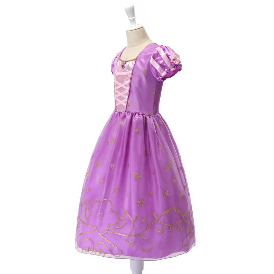 Girls Princess Rapunzel Dress up Costume Children Fairy Tales Cosplay Party Outfit Kids Halloween Birthday Fantasy Clothes | Детская