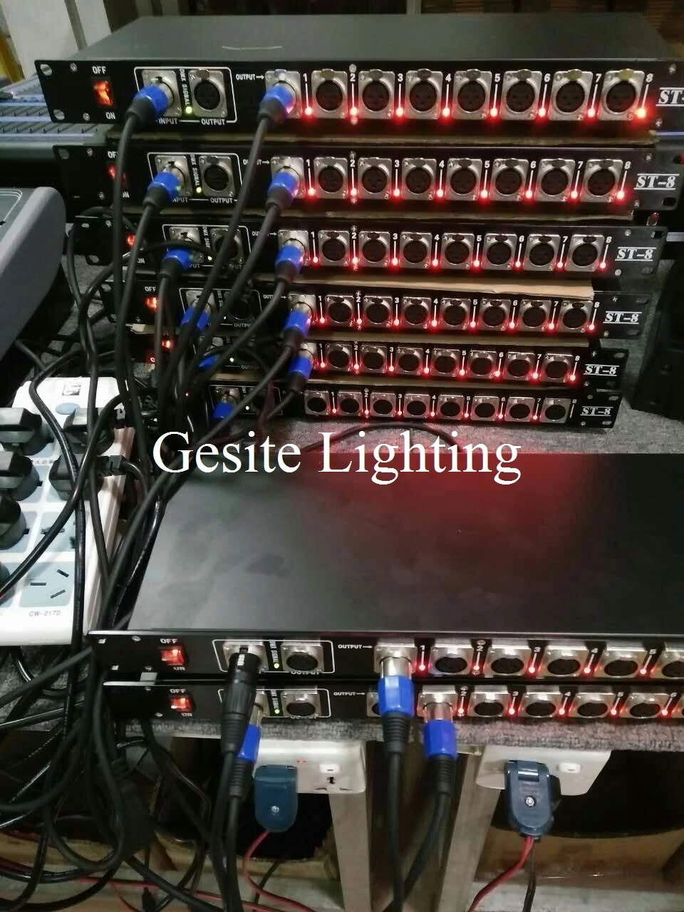 DHL Бесплатная доставка 2 4G беспроводной dmx приемник и 6CH DMX сплиттер DMX512 контроллер