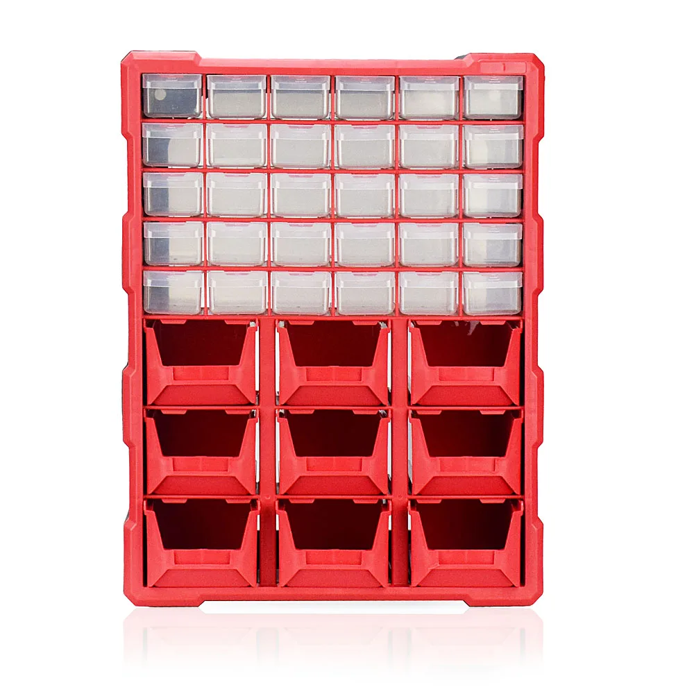 NEWACALOX 39 ящик большой Органайзер аппаратные средства и ремесленный шкаф бытовой ящик для инструментов пластиковые маленькие детали для хранения мульти шкатулка чехол