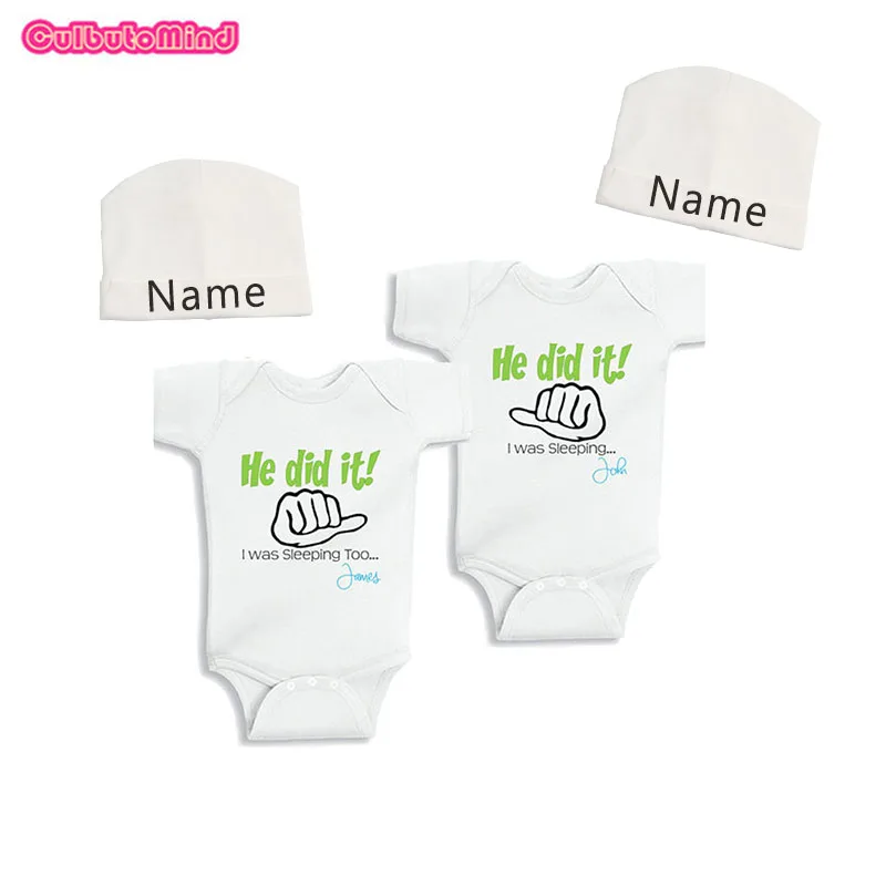 Culbutomind We Drink/Цельный Детский костюм для близнецов одежда хлопковая маленьких