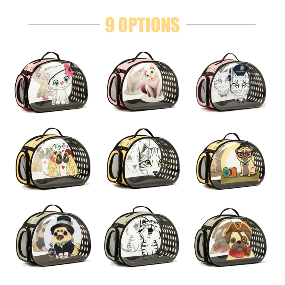 Прозрачная переносная сумка для собак складная кошек дорожная дышащие сумки на