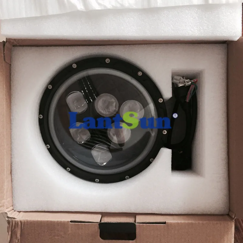 Пара J107 круглый 60 Вт 7 дюймов Белый halo led фара для wrangler TJ LJ JK по низкой цене CJ-7 CJ-8