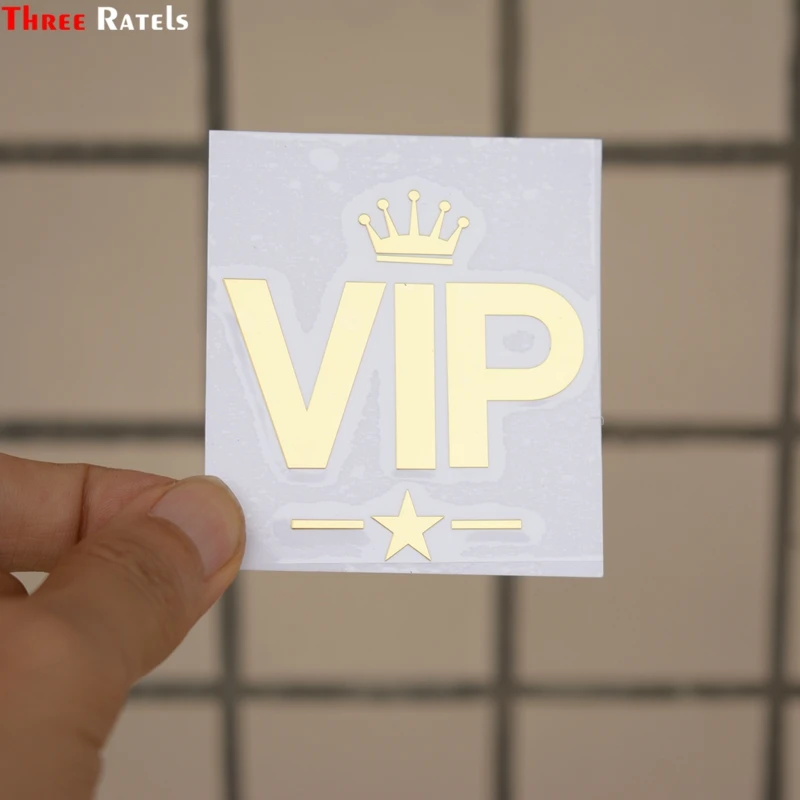 Three Ratels MT 055 #59*58 мм 1 2 шт. VIP металлические наклейки на авто телефон золотой никель
