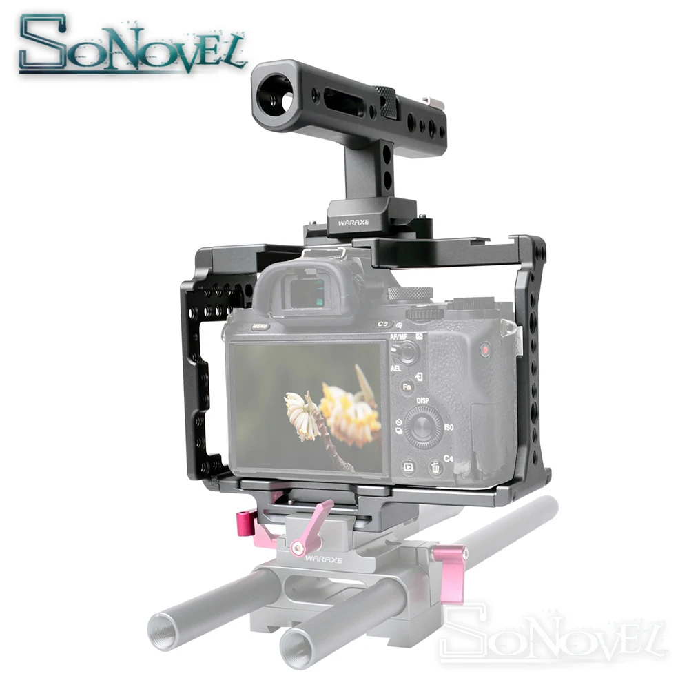 WARAXE A7 Камера клетка Rail ручка Встроенный Quick Release подходит Arca Swiss для sony A7R A7S A7II A7RII