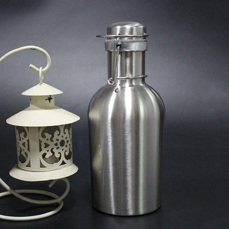Премиум 32 унции нержавеющая сталь Homebrew пивной Growler 1L безопасный качели топ крышка