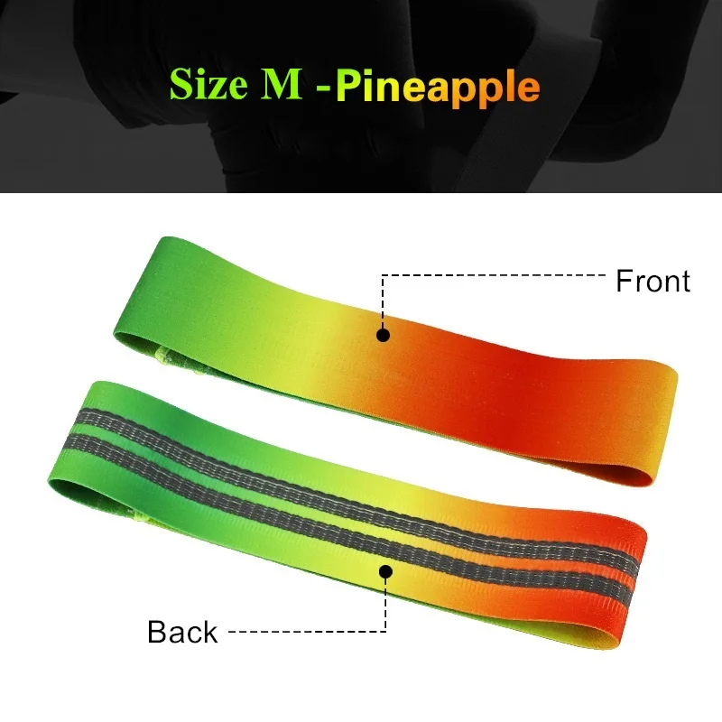 Pineapple-M Эластичная лента для йоги, Резиновая, для фитнеса, тренировок, для спортзала, Натяжная веревка, для талии, для верхней ноги, для йоги, тянущийся ремень, для бедер, круг, градиентный цвет - Цвет: Pineapple-M