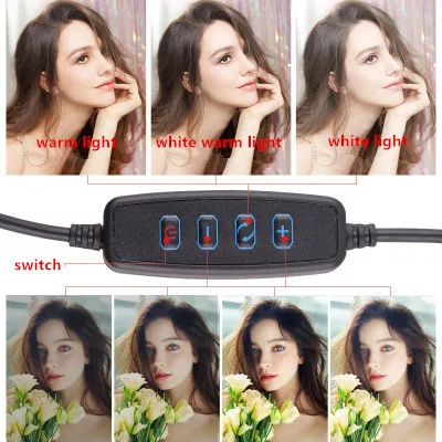 Многофункциональный штатив селфи-палка Vibrato живое светодиодное кольцо