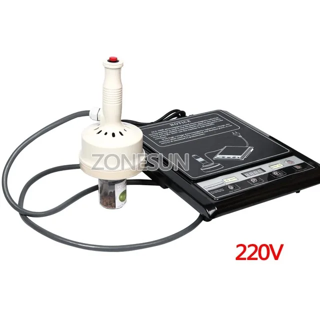 220V Old type ZONESUN ручной электромагнитной индукции герметик стекло ПЭТ PP бутылка запайки микрокомпьютер алюминиевой фольги укупорки - Цвет: 220V Old type
