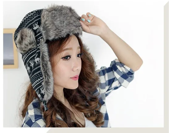 4H814 Foreign trade of high quality warm Bomber Hats 2014 FREE SHIPPING Winter hat | Аксессуары для одежды