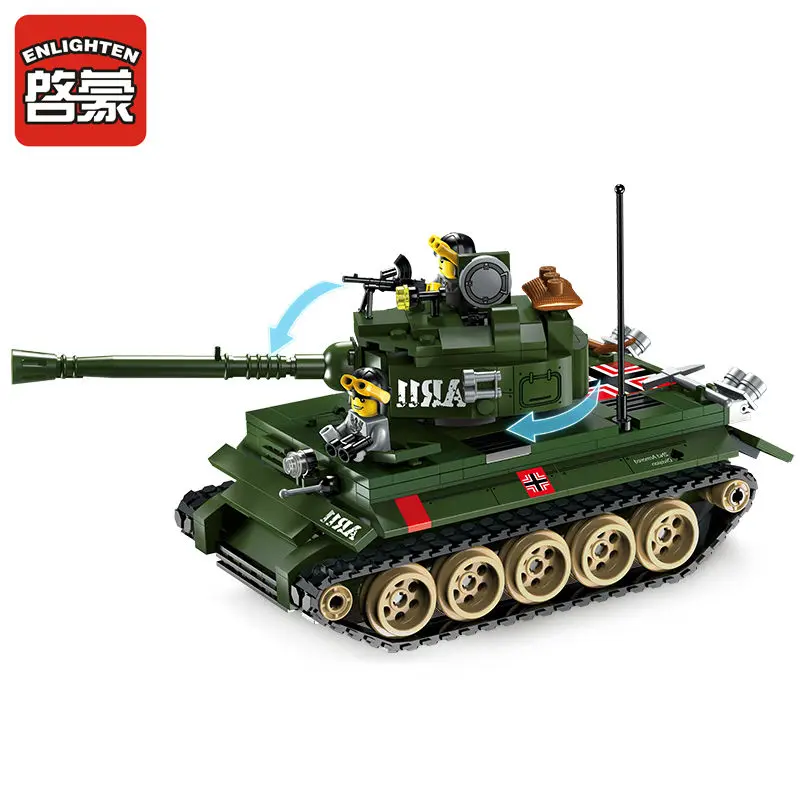 Вторая мировая война классический/Танк тигра/миномет/Военные фигурки бойцов