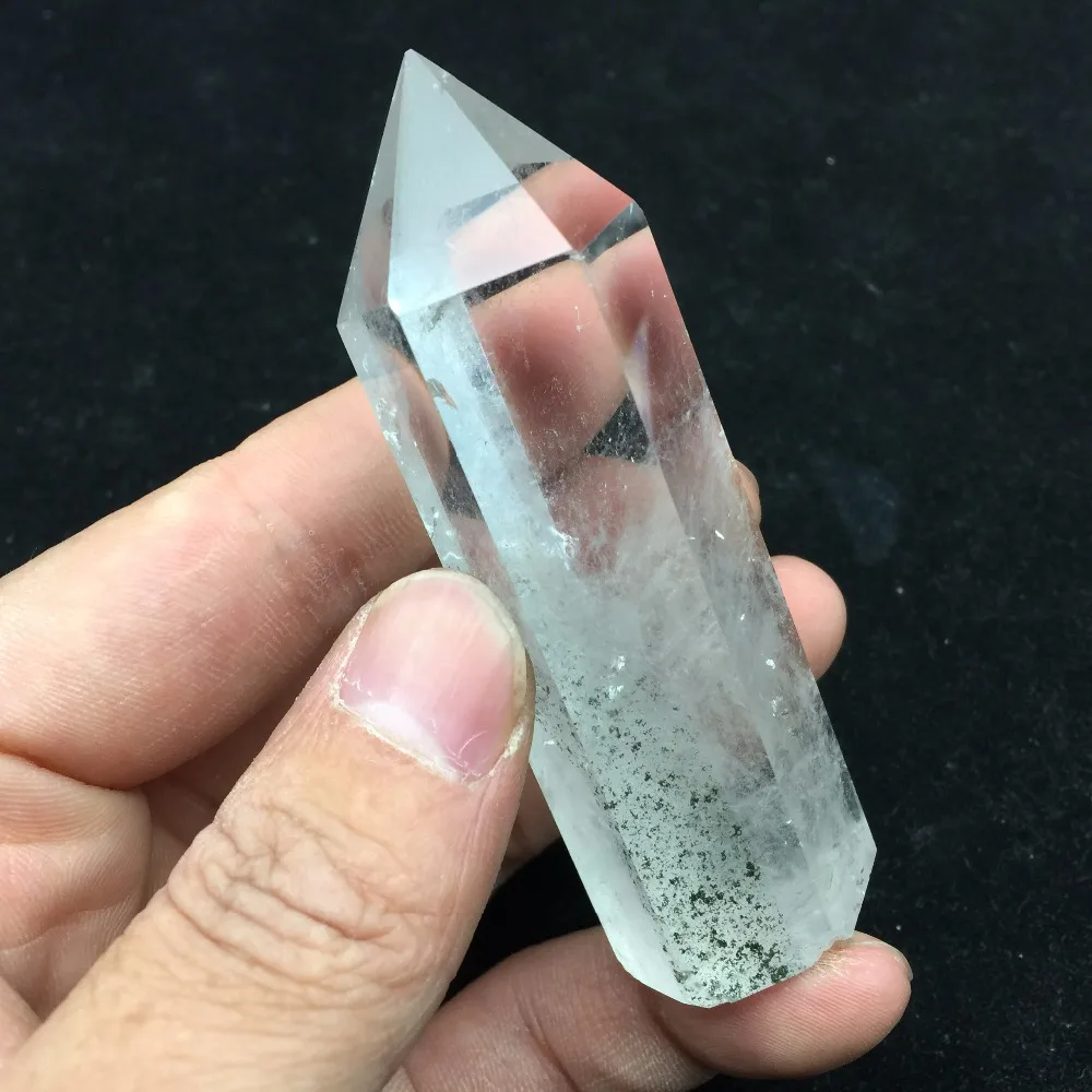 84g Natural Clear Healing Quartz Crystal Polished Single Points Vogel Wand Reiki Ornaments 2019 new Products | Дом и сад