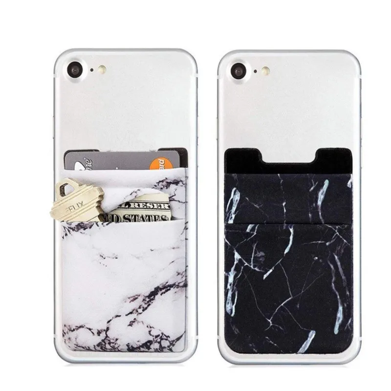 Мраморный узор практичный эластичный Мобильный телефон Держатели карт