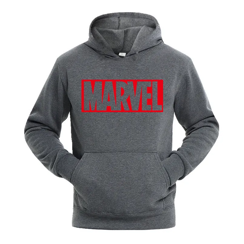 Кофты с капюшоном &quotMarvel&quot мужской бренд suprem длинный рукав сплошной цвет
