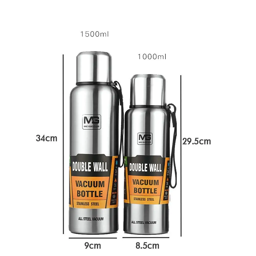 Уличный портативный изолированный термос из нержавеющей стали с держателем для