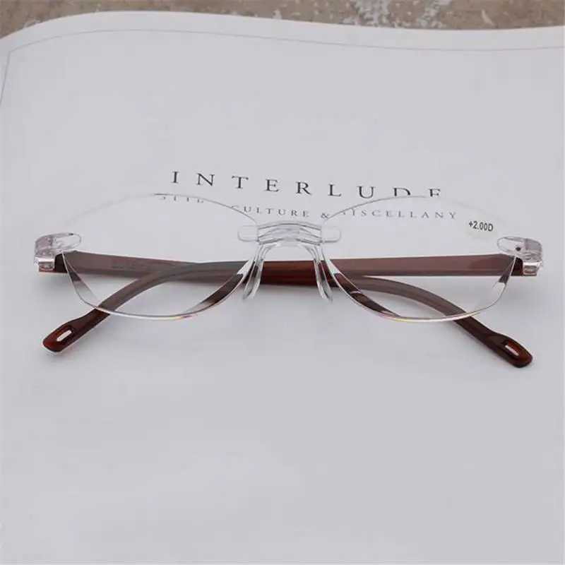 Темно-желтый Мужские очки Gafas для дальнозоркости, черные, без рамки, женские розовые, анти-синие очки для чтения+ 1,0+ 1,5+ 2,0+ 2,5+ 3,0+ 3,5+ 4,0 R072 - Цвет оправы: Темно-желтый