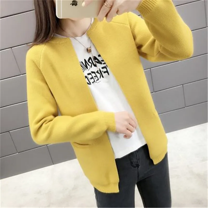 Женский короткий вязаный кардиган весна 2019 PZ1737 |