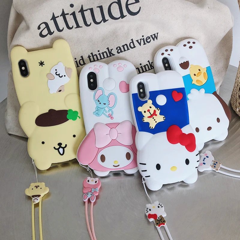 Для iphone XS max XR X Милая 3D Мелодия Марка pom-Pom Purin телефонные чехлы для 8plus 7 7plus 8 6 6S 6splus