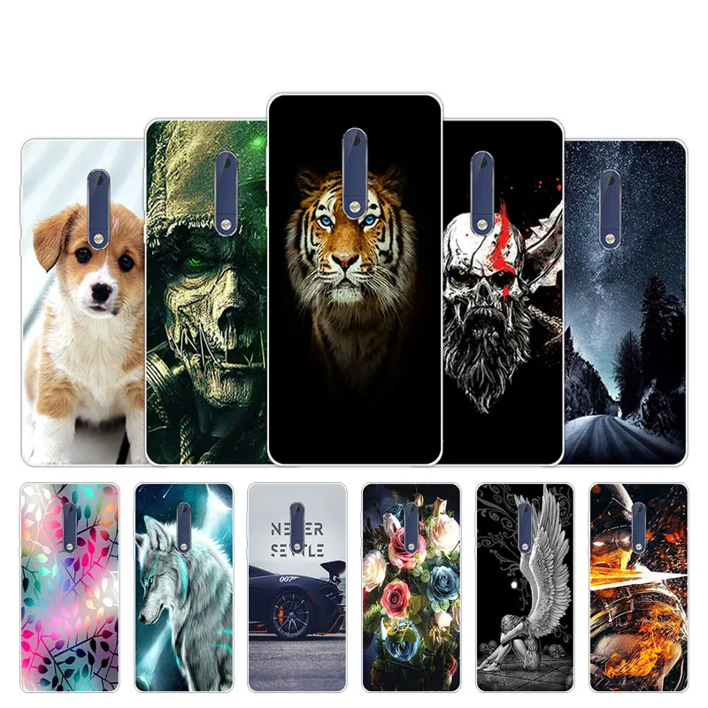 Полностью защитная задняя крышка для Nokia Five тонкий прозрачный гелевый чехол из