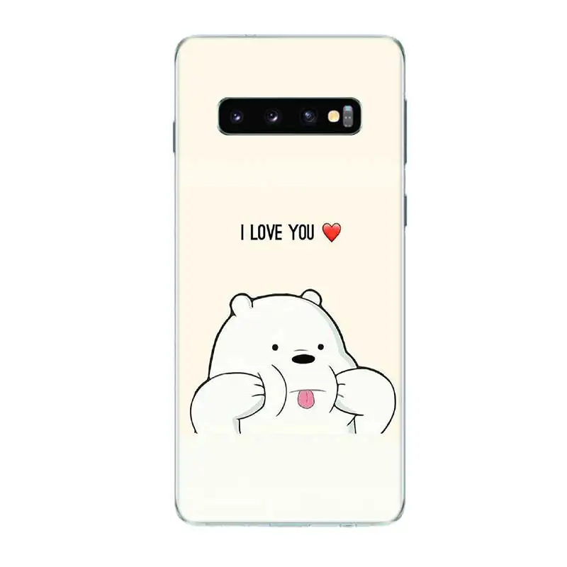 Three little bears Soft TPU Bumper Case For Samsung A90 A80 A70 A60 A50 A50S A40 A30 A30S A20E A10E A10s S10Plus M40 M30 Cover |