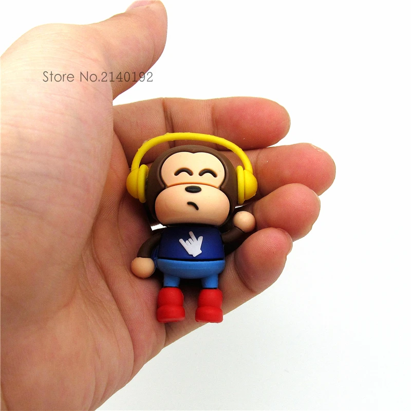 Новый дизайн мультяшная гарнитура обезьяна USB флэш накопитель 4 ГБ 8 16 оперативной