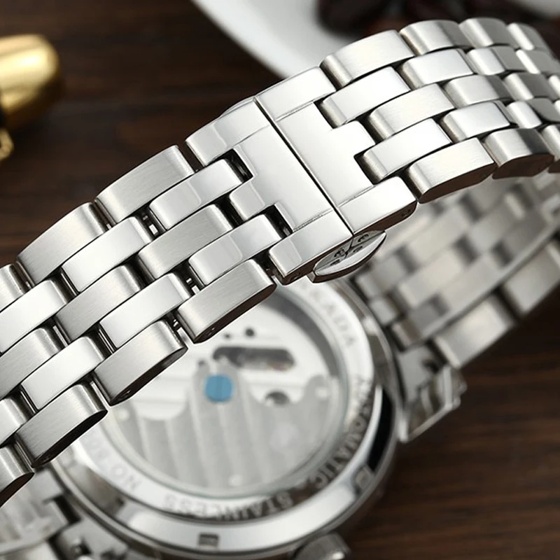 BINKADA Сапфир Автоматические Механические Часы Мужчин Хронограф Из Нержавеющей