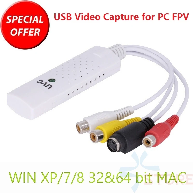 UVC USB 2 0 Видео ТВ DVD VHS DVR Захват адаптер Usb видео для Win7/8/XP/Vista FPV