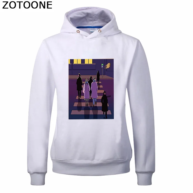 ZOTOONE прохожий Утюг на пластыре для футболки темная дорога моющиеся аппликации термопереводные наклейки на аппликации для одежды пластыри E