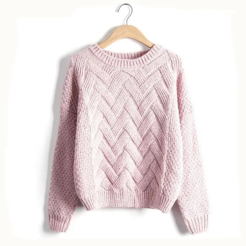 2018 Autumn Knitted Sweaters Women Ladies Female Winter Loose Pullover Warm Long Sleeve Big Size Sweater | Женская одежда