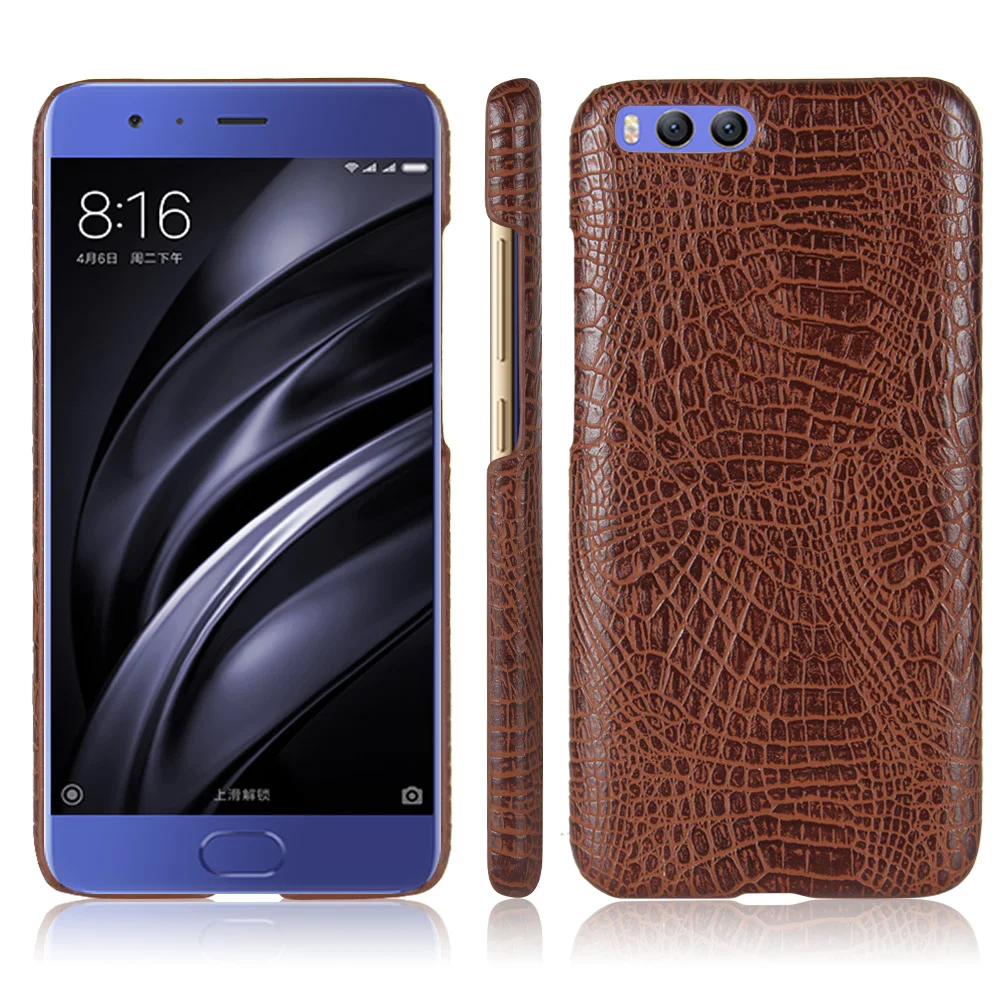 Жесткий Чехол-бампер из поликарбоната для Xiaomi Mi 6 Xaomi Xiomi текстура крокодиловой