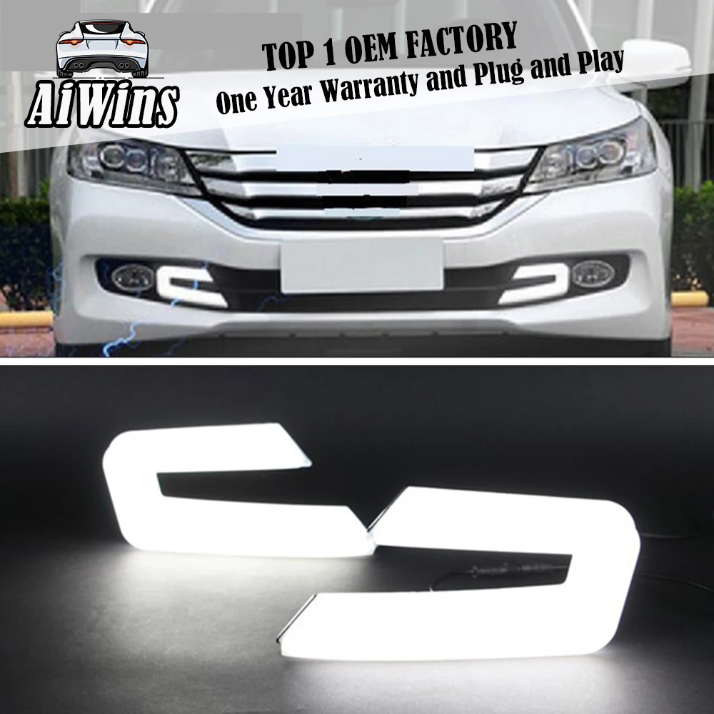 Aiwins для Honda Accord 9th 2013 2015 светодиодный DRL светильник дневного света с высокой