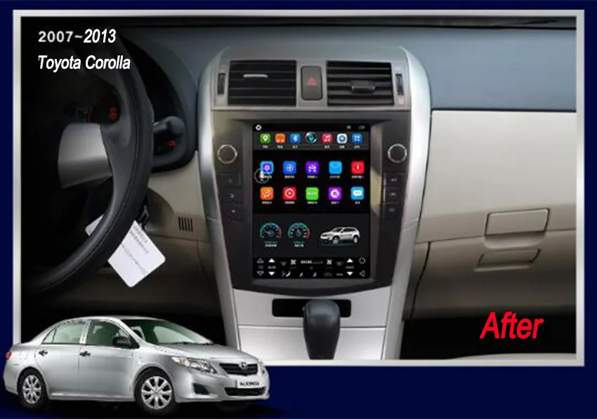 Liislee 2 din Android для Toyota Corolla большой экран Автомобильный мультимедийный плеер gps навигация Радио Зеркало Ссылка Bluetooth Carplay