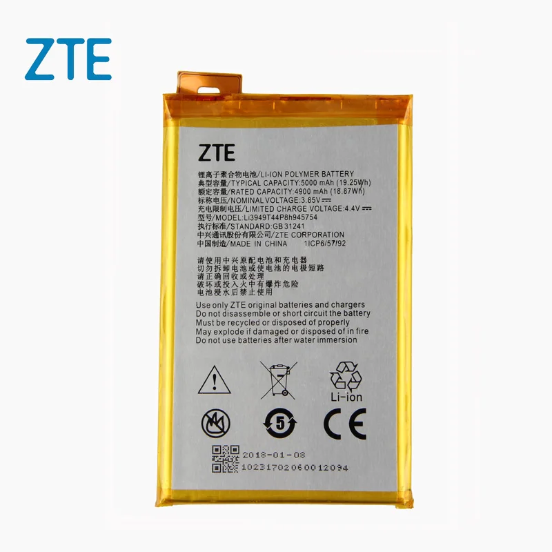 Оригинальный zte Li3949T44P8h945754 телефон батарея для Blade A610 плюс лезвие A2 BV0730 A2Plus 5000 мА