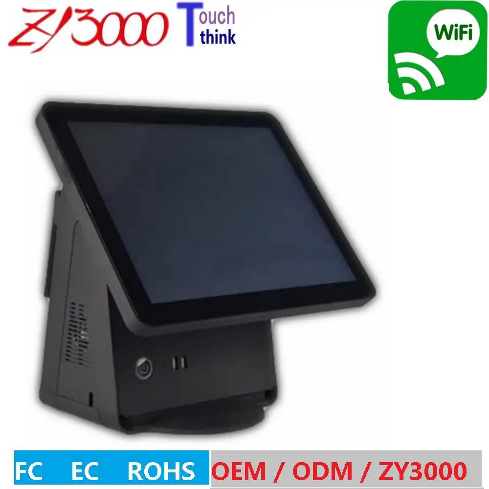 Новый запас I5 4310u DDR 8G Msata 128G SSD WIFI 15 дюймов емкостный сенсорный экран все в одном pos