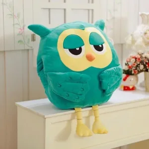 Новая плюшевая сова, милая зеленая сова, грелка для рук, подарок, около 50 см