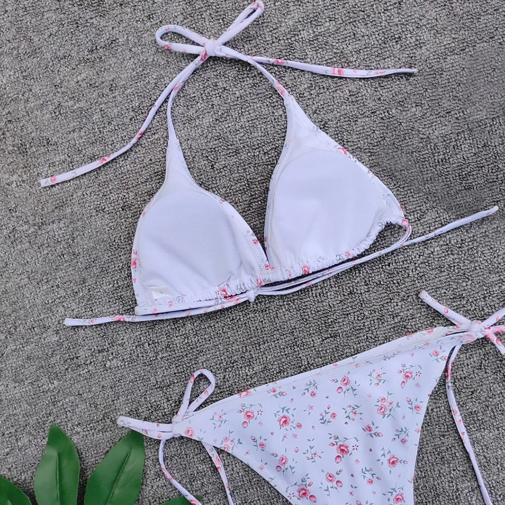 Бандажное бикини SAGACE с лямкой на шее женский сексуальный бразильский купальник