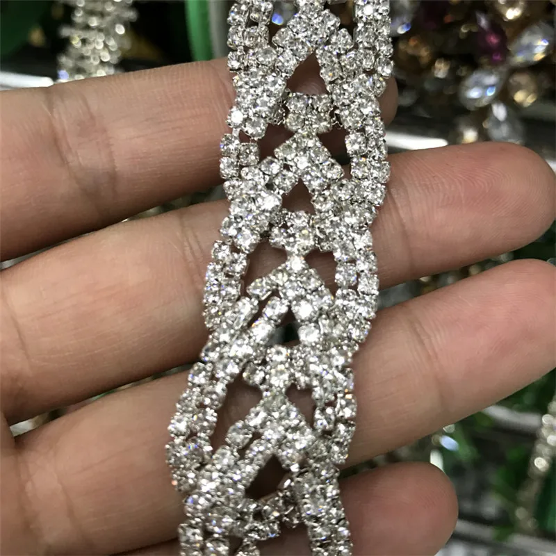 Блестящие кристально прозрачные стразы отделка для свадебного пояса свадебные