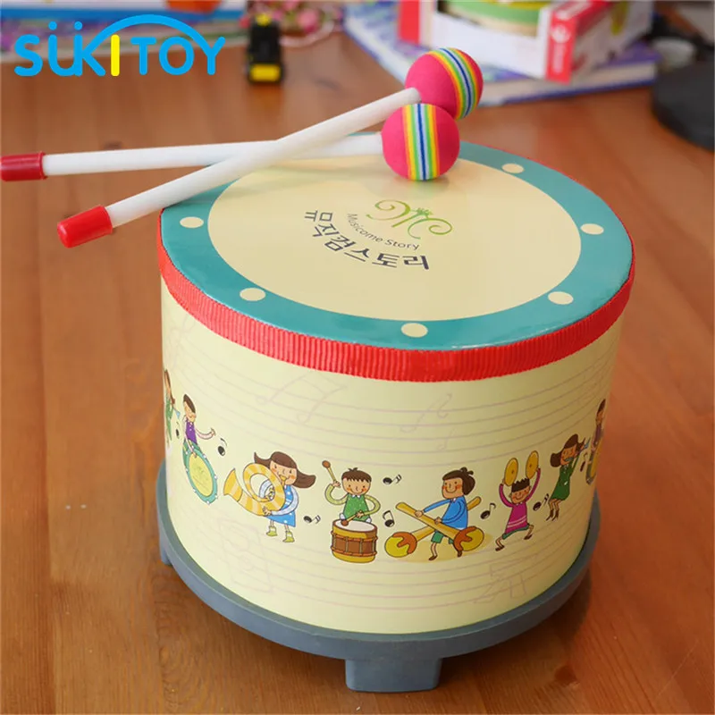 Kid's Soft Montessori Wooden Drum Korea Style Musical Children Learning &amp Exercising Type High Quanlity Gift For Baby Kids|musical