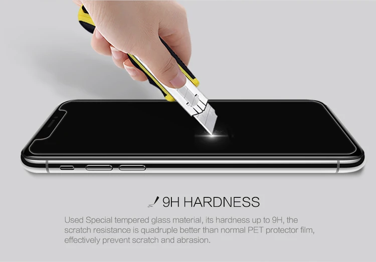 Чехол в подарок) для Apple iPhone XS защита экрана Nillkin H + Pro 2 5 D круглый край 0 мм