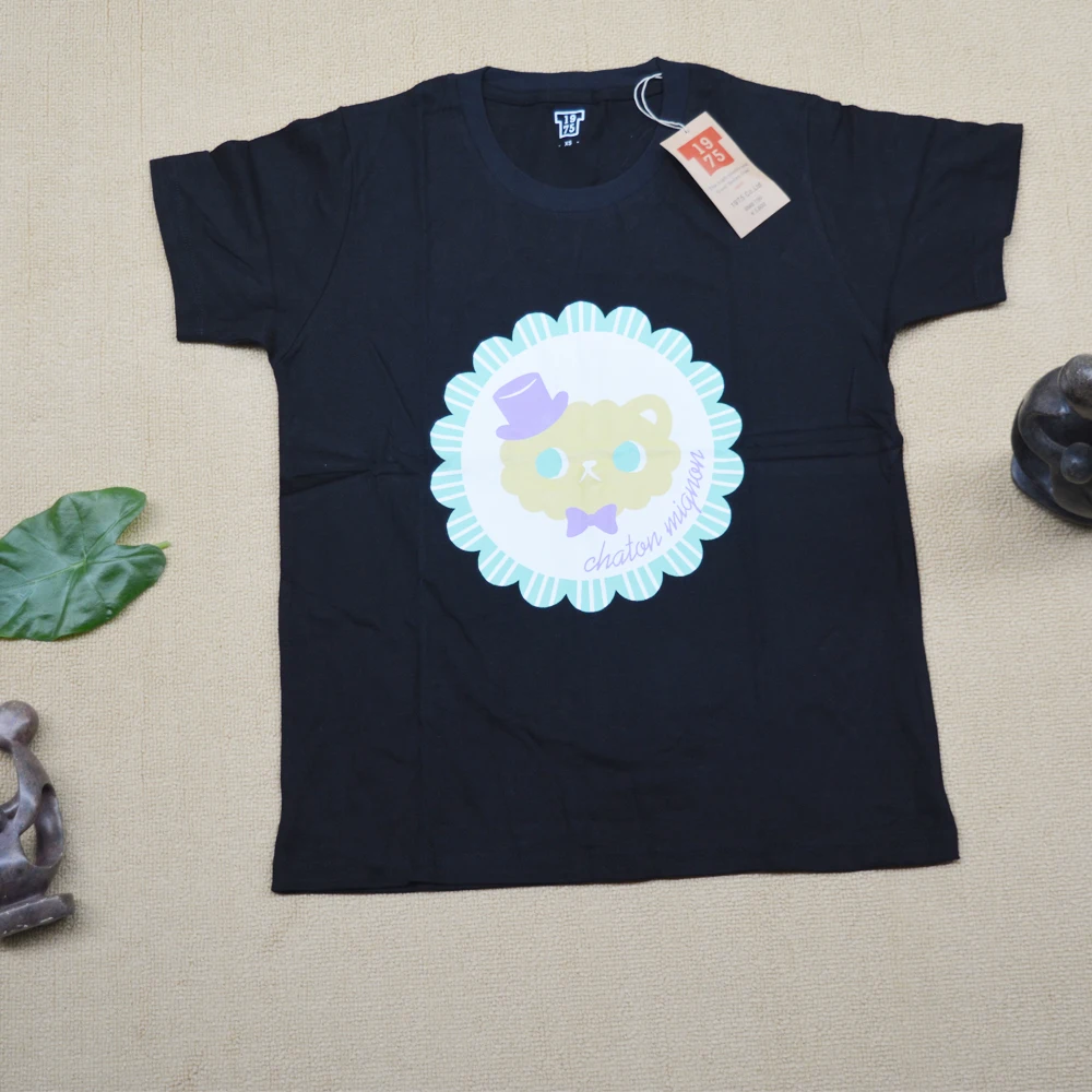 Эстетичные Топы в стиле Харадзюку футболка из 100% хлопка с принтом женские черные