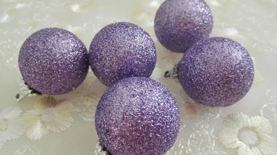 Purple 3 см Моделирование полистрирола пенопласт белый Deepblue оранжевый авторские шары для Diy украшения рождественской вечеринки Подарки - Цвет: Purple