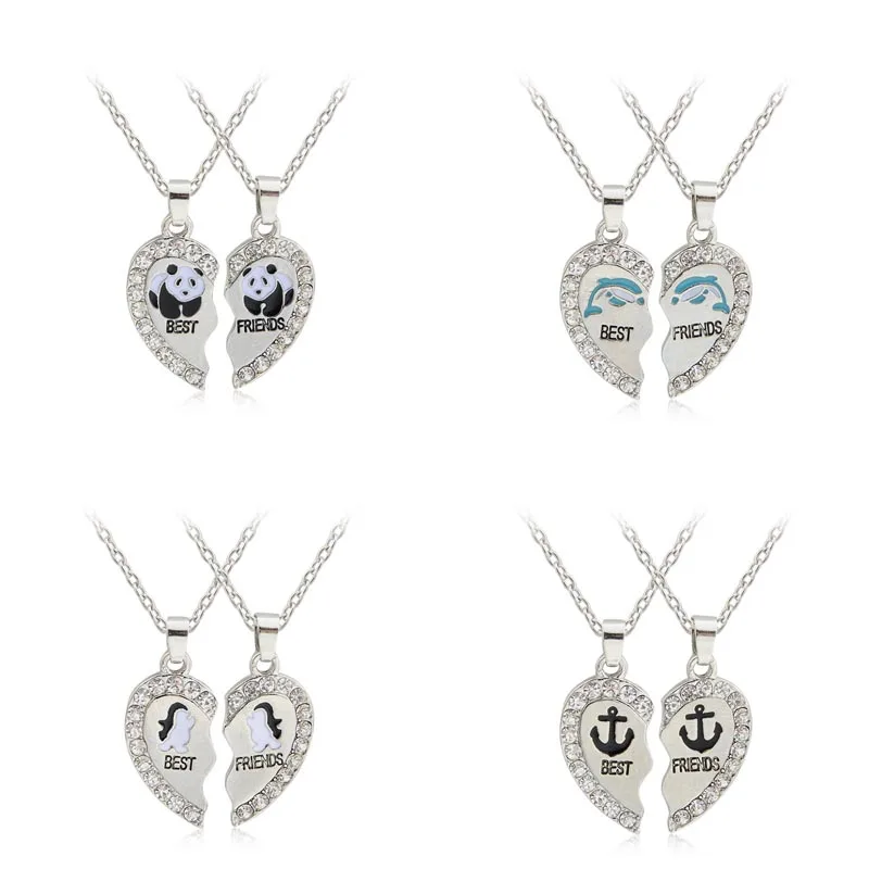 2 шт./компл. головоломка разбитое сердце панда Дельфин Пингвин якорь Кристалл