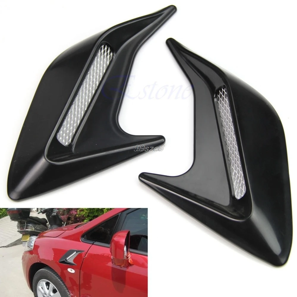 Auto Racing Car Air Flow for Fender Mesh Black Side Decoration Vent Sticker 3M Tape DropShip Dropshipping | Автомобили и