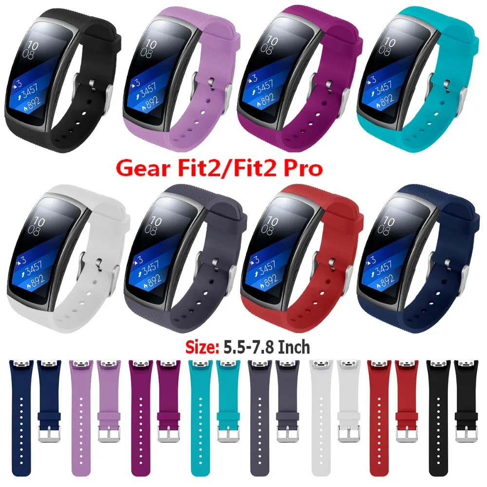 Ремешок силиконовый для Samsung Gear Fit2 Fit 2 Pro браслет смарт-часов подходит PRO R360 |