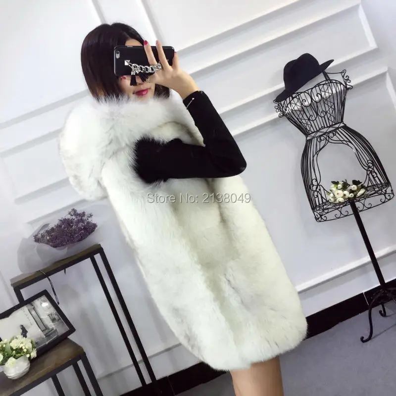 SF0186 женский модный тонкий жилет из натурального Лисьего меха/короткий